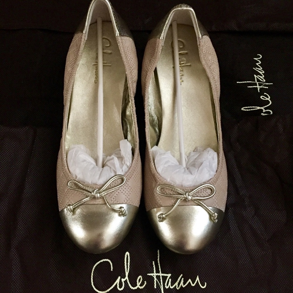 Cole Haan Air Tali Quilted Wedge, Nougat